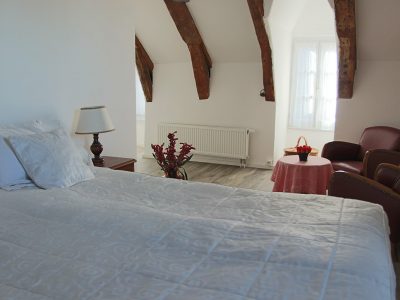 King-size bed and living-room guest-room France Auvergne